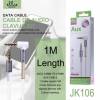 Audio Cable Aux Senior JK106 ellietech male to male 4pin 3.5mm 1M Audio Cable Aux Senior JK106 ellietech male to male 4pin 3.5mm 1M